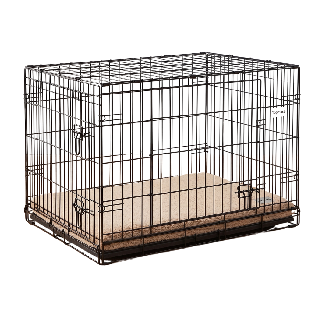 Zachte orthopedische hondenmat beige ideaal voor honden met artrose of stijve gewrichten